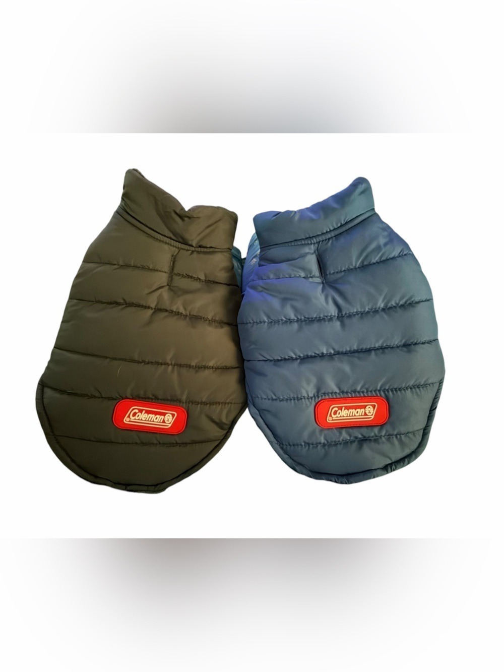 2 COLEMAN Dog Puffer Vests Velcro Flannel Lined Size XS VGC